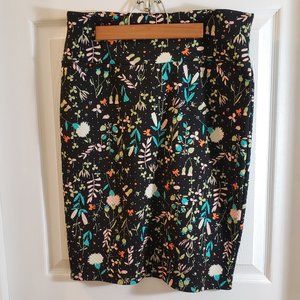 Lularoe Cassie Pencil Skirt In Black And Floral: L - image 1